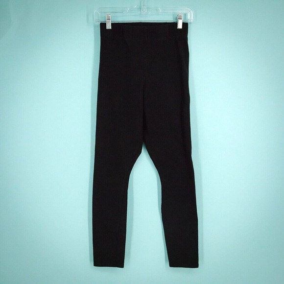 Good American 2 Size Medium M Black Pull On Cotton Elastane Blend Knit Leggings - Picture 1 of 4
